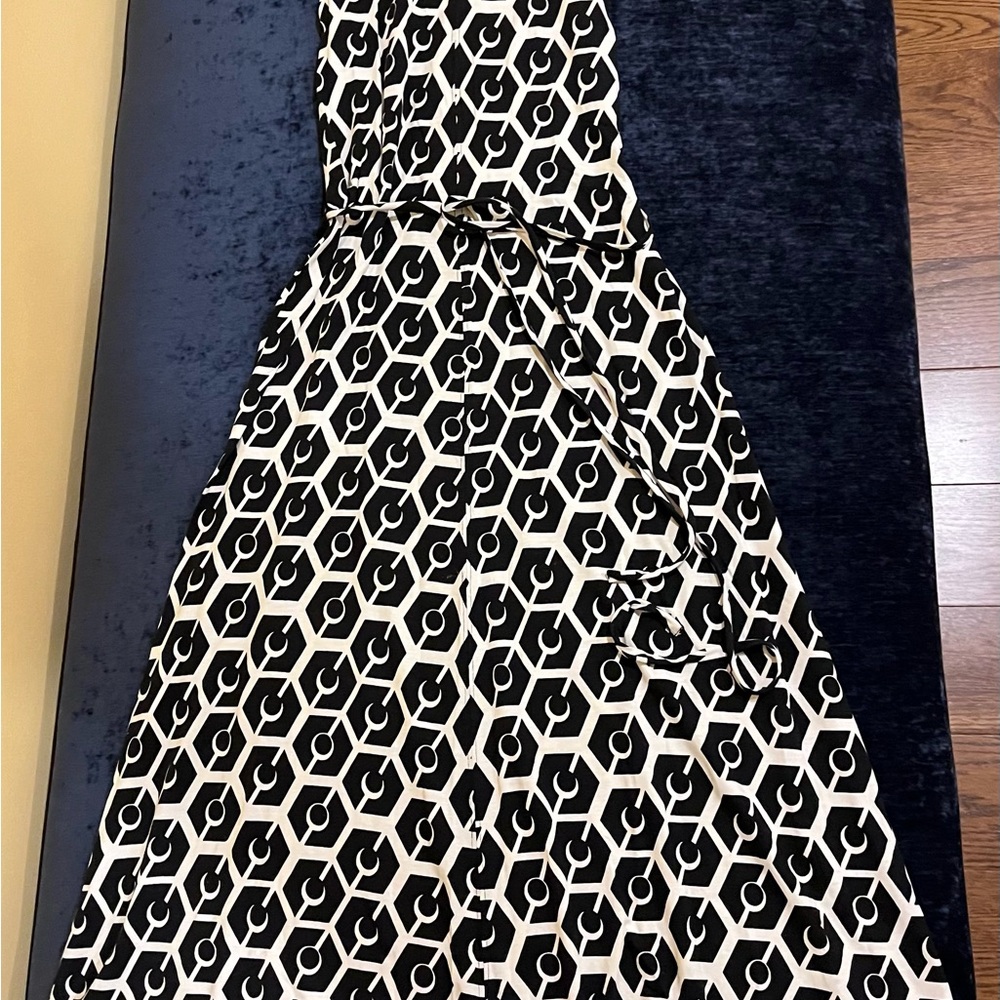 Boden Monochrome Geometric MIDI Dress - Picture 4 of 9